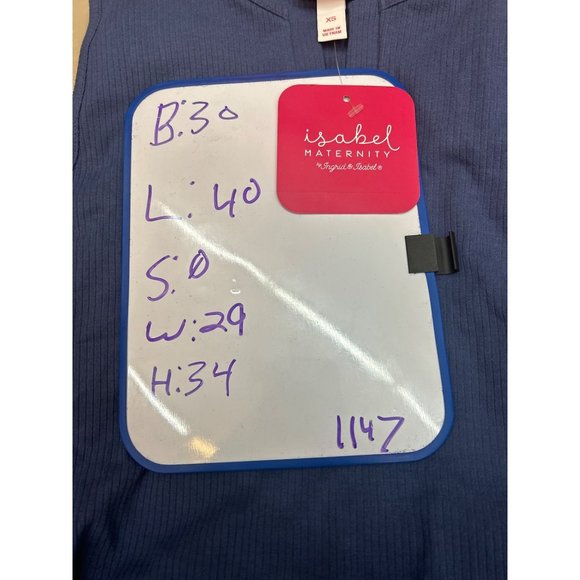 Rib Tank Maternity Dress Isabel Maternity by Ingrid & Isabel Blue Size XS - Picture 7 of 9